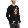 Samurai Bulldog Japanese Ukiyo-e Unisex Long Sleeve Tee 2 - Samurai Original