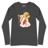 Halloween Pumpkin Japanese Ukiyo-e Unisex Long Sleeve Tee - Dark Grey Heather / S