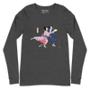 Samurai & Geisha Figure Skating Japanese Ukiyo-e Unisex Long Sleeve Tee - Samurai Original