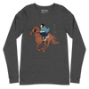 Onna Bugeisha Riding Horse Japanese Ukiyo-e Unisex Long Sleeve Tee - Samurai Original