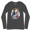 Geisha Barista Ukiyo-e Unisex Long Sleeve Tee - Dark Grey Heather / S