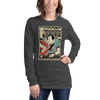 Samurai Bartender Wine Ukiyo-e Unisex Long Sleeve Tee