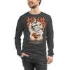 Halloween Cat Maneki Neko & Jason Voorhees Mask Unisex Long Sleeve Tee