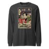 Samurai Reading Books Library Ukiyo-e Unisex Long Sleeve Tee