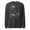 Samurai Fishing 4 Ukiyo-e Unisex Long Sleeve Tee