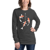 Koi Fish Japanese Ukiyo-e Unisex Long Sleeve Tee 2