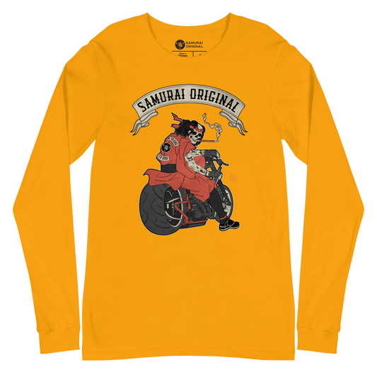 Samurai Choppers Biker Japanese Ukiyo-e Unisex Long Sleeve Tee - Samurai Original