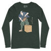 Samurai Beekeepers Ukiyo-e Unisex Long Sleeve Tee - Heather Forest / S