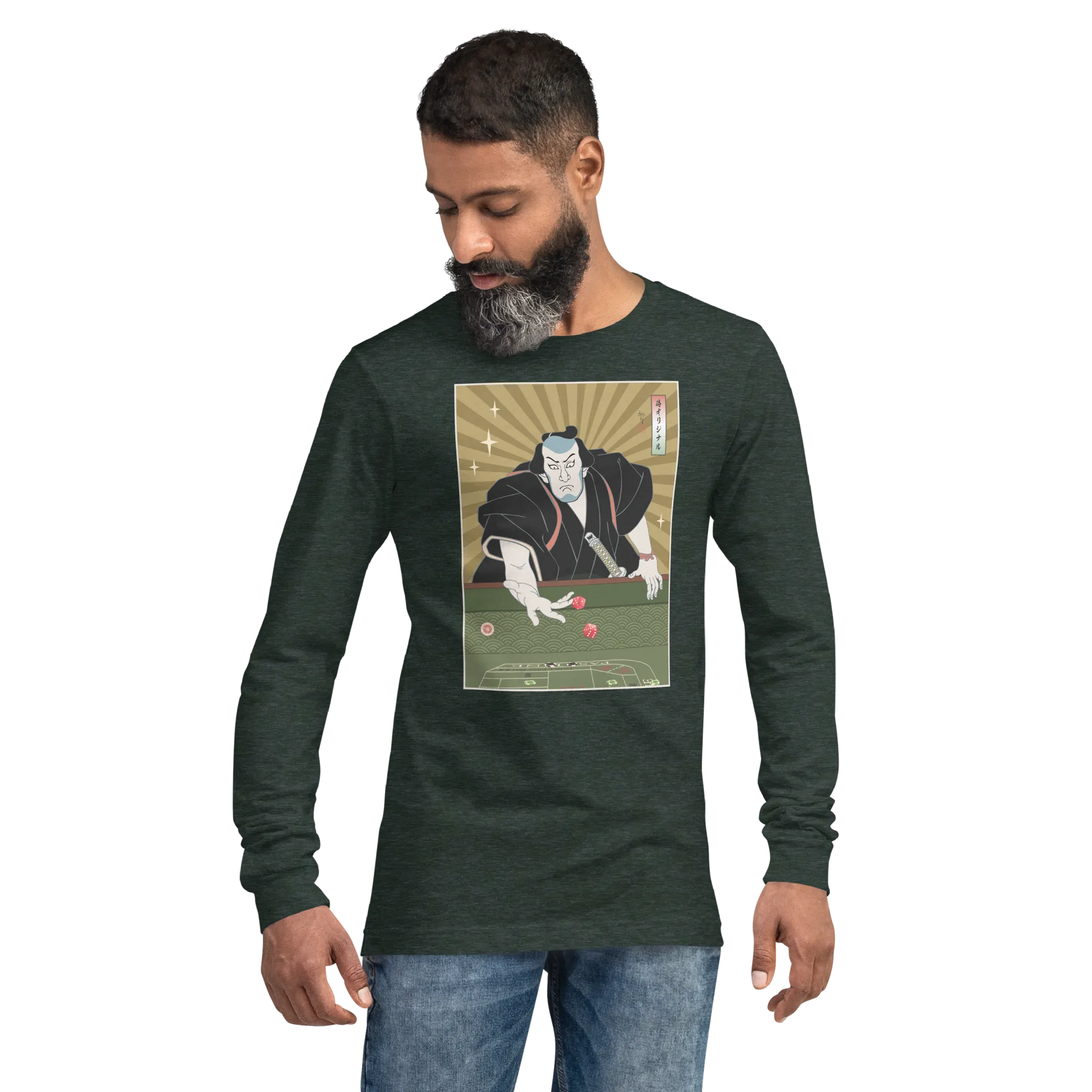 Samurai Craps Shooting Unisex Long Sleeve Tee - Samurai Original