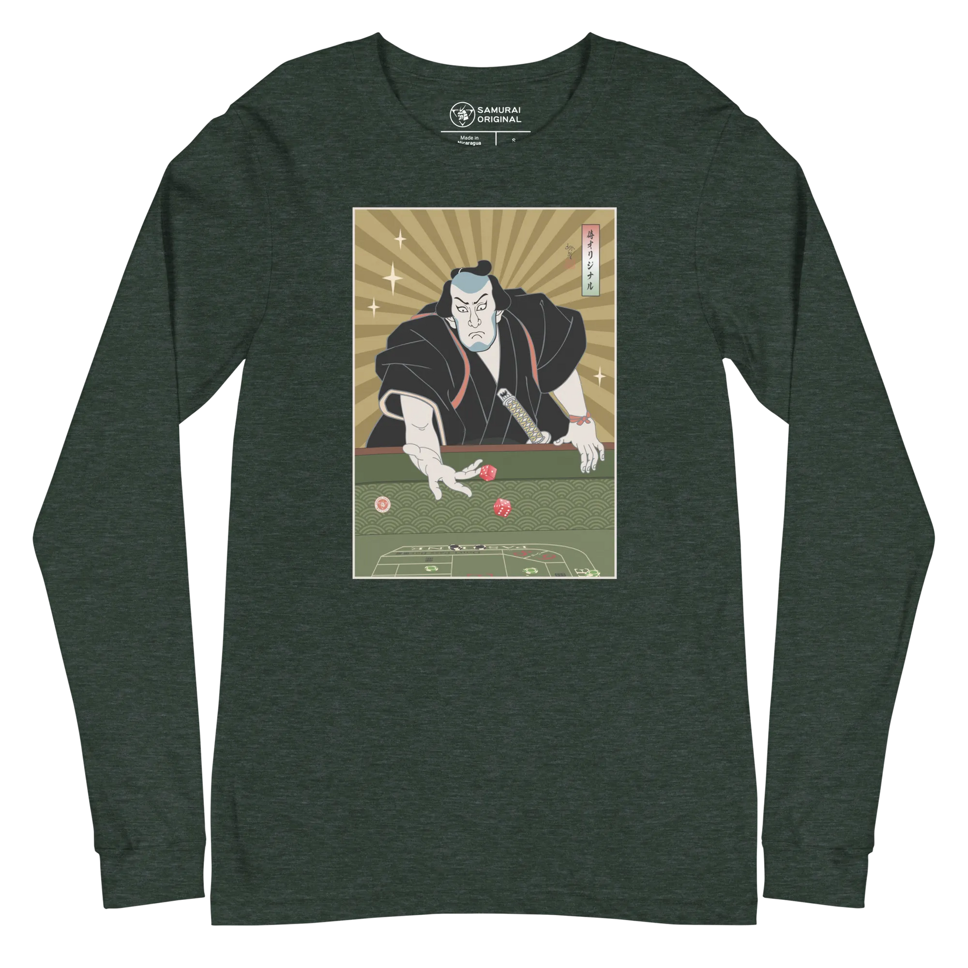 Samurai Craps Shooting Unisex Long Sleeve Tee - Samurai Original