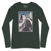 Samurai Harmonica Player Music Ukiyo-e Unisex Long Sleeve Tee - Heather Forest / S