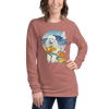 Poodle Dog Japanese Ukiyo-e Unisex Long Sleeve Tee - Samurai Original