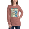 Geisha Gardening Japanese Ukiyo-e Unisex Long Sleeve Tee 3 -