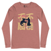 Aikido Japanese Ukiyo-e Unisex Long Sleeve Tee - Heather Mauve / S