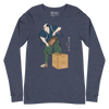 Samurai Beekeepers Ukiyo-e Unisex Long Sleeve Tee - Heather Navy / S