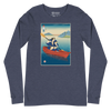 Samurai Kayaking Ukiyo-e Unisex Long Sleeve Tee