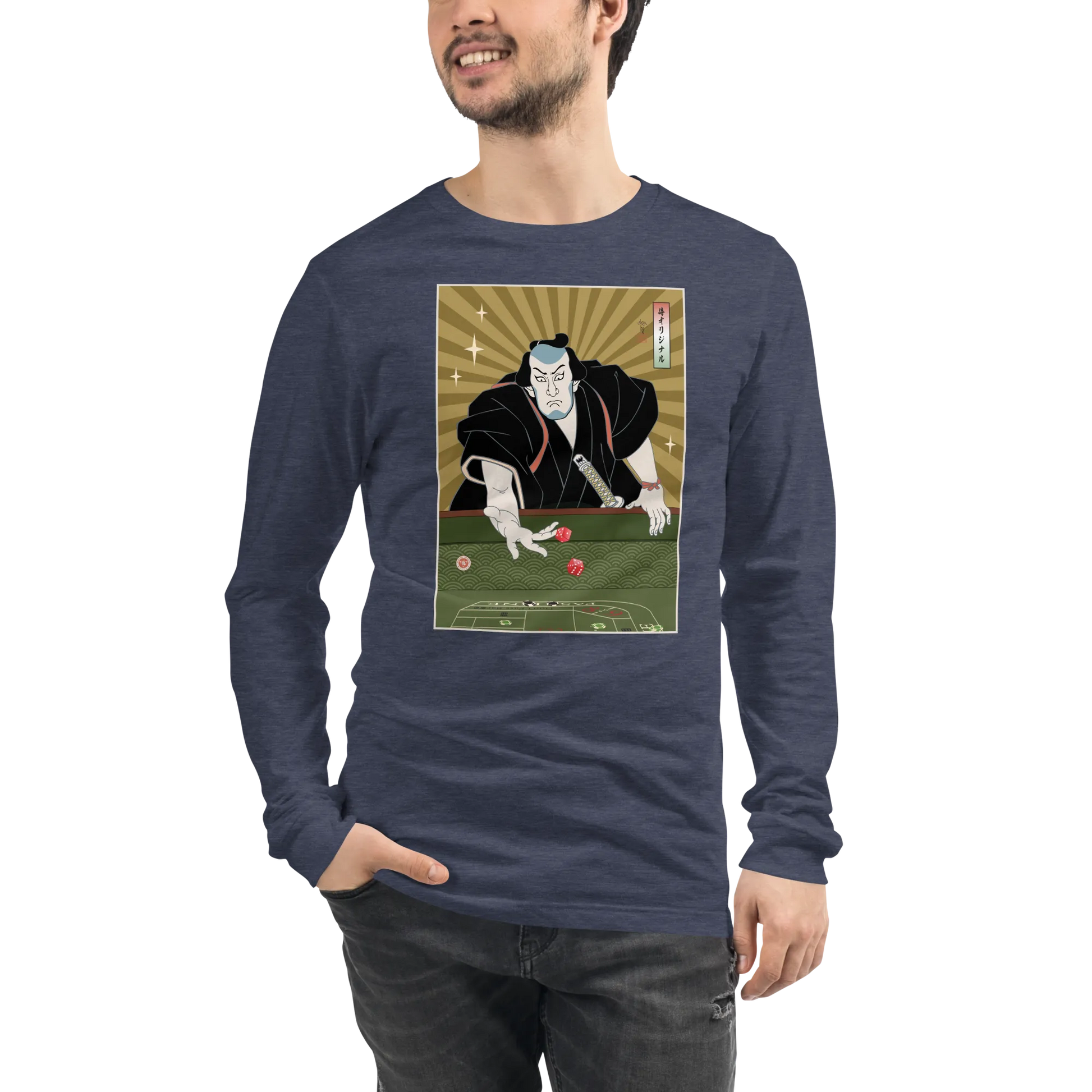 Samurai Craps Shooting Unisex Long Sleeve Tee - Samurai Original