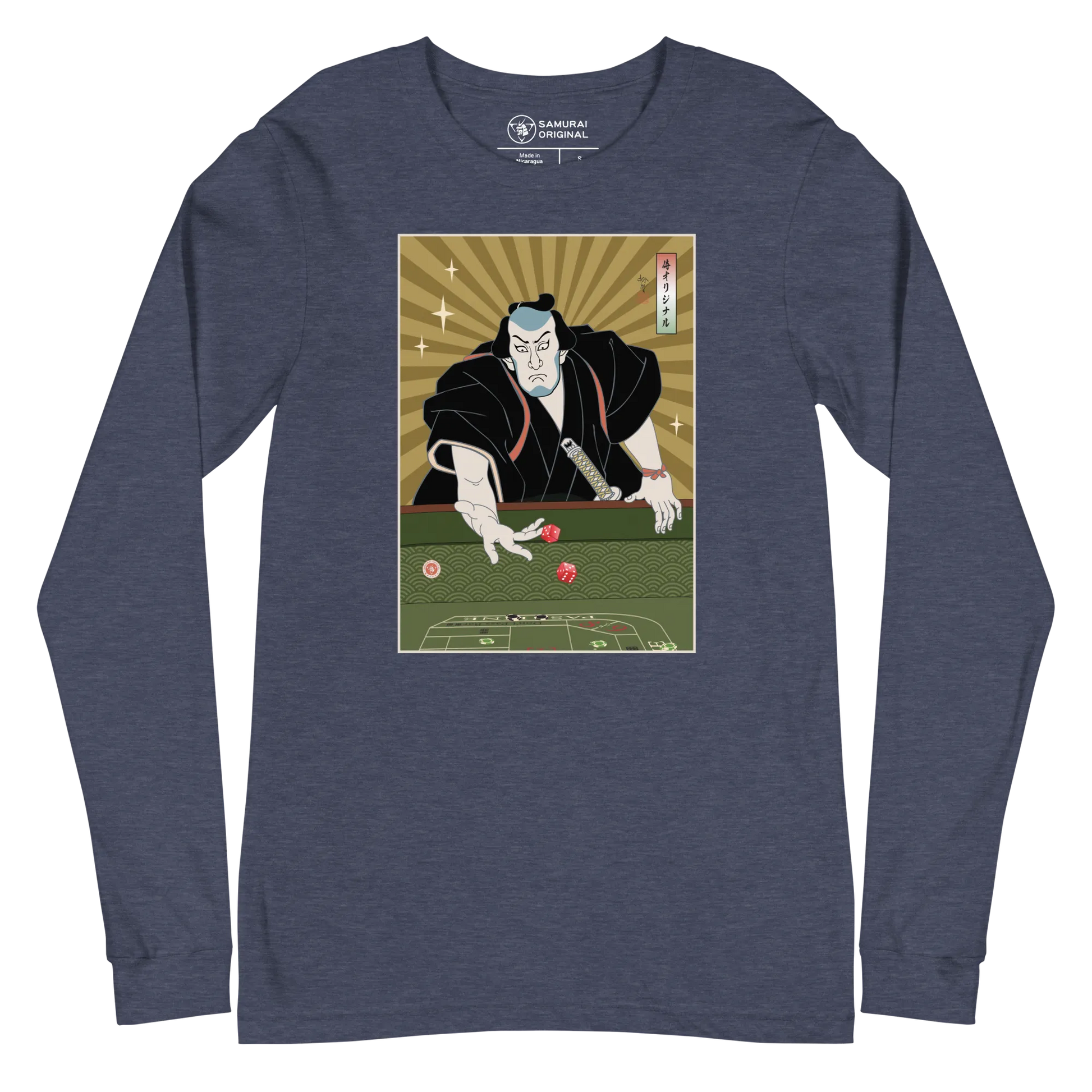 Samurai Craps Shooting Unisex Long Sleeve Tee - Samurai Original