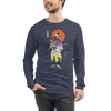 Halloween Samurai Skeleton Japanese Ukiyo-e Unisex Long Sleeve Tee -