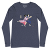 Samurai & Geisha Figure Skating Japanese Ukiyo-e Unisex Long Sleeve Tee - Samurai Original