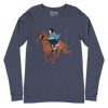 Onna Bugeisha Riding Horse Japanese Ukiyo-e Unisex Long Sleeve Tee - Samurai Original