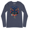 Samurai Mask with Fiery Eyes Ukiyo-e Unisex Long Sleeve Tee