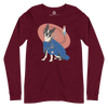 Boston Terrier Funny Dog Japanese Ukiyo-e Unisex Long Sleeve Tee 2 - Maroon / S