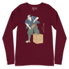 Samurai Beekeepers Ukiyo-e Unisex Long Sleeve Tee - Maroon / S