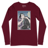 Samurai Harmonica Player Music Ukiyo-e Unisex Long Sleeve Tee - Maroon / S