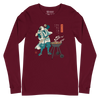 Samurai Beer and BBQ Japanese Ukiyo-e Unisex Long Sleeve Tee - Maroon / S