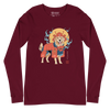 Golden Retriever Japanese Ukiyo-e Unisex Long Sleeve Tee - Maroon / S