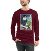 Samurai and Bonsai Tree Ukiyo-e Unisex Long Sleeve Tee