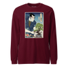 Samurai and Bonsai Tree Ukiyo-e Unisex Long Sleeve Tee