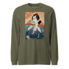 Samurai & Burger Fast Food Japanese Ukiyo-e Unisex Long Sleeve Tee