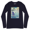 Samurai Fly Fishing Japanese Ukiyo-e Unisex Long Sleeve Tee - Samurai Original