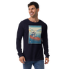 Samurai Kayaking Ukiyo-e Unisex Long Sleeve Tee