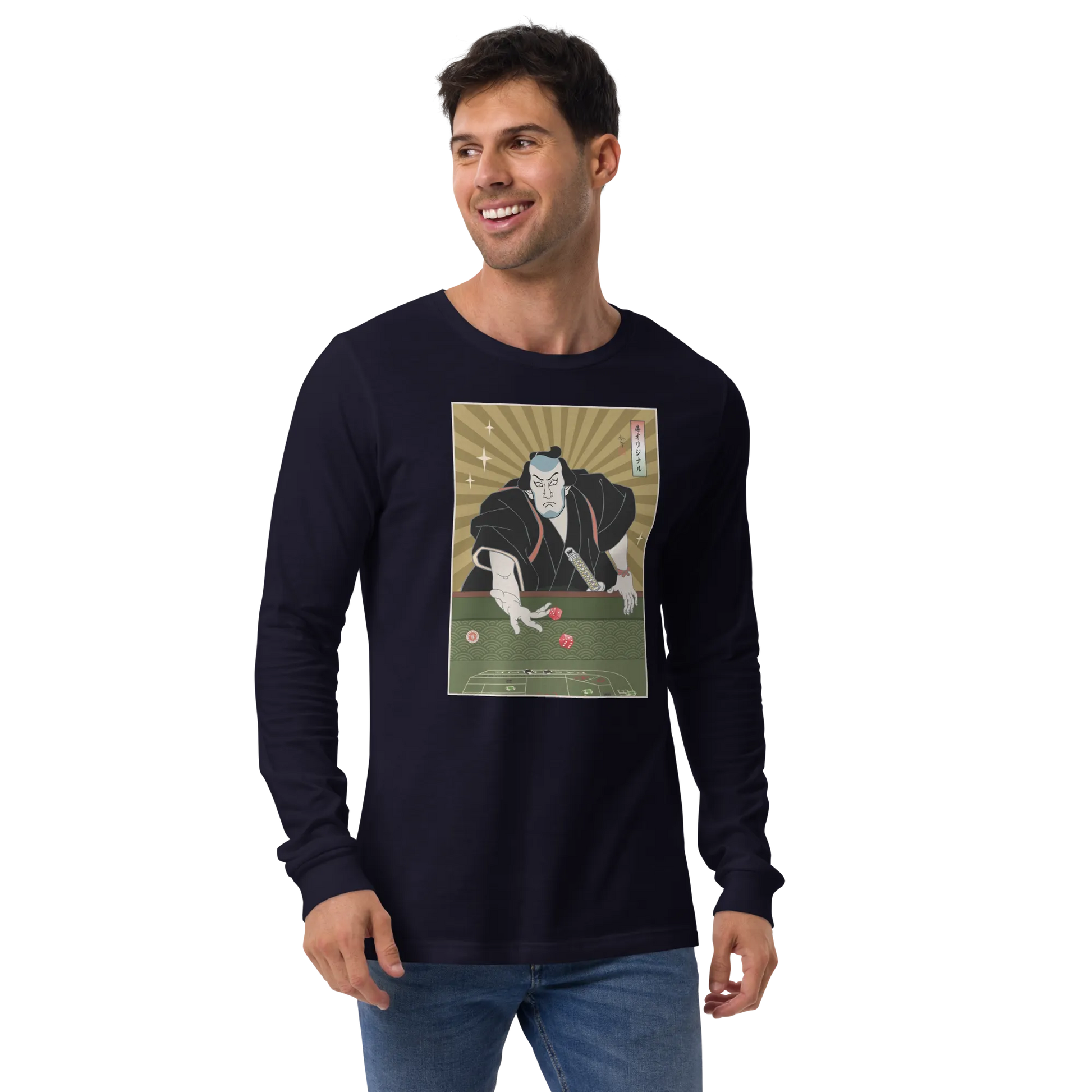 Samurai Craps Shooting Unisex Long Sleeve Tee - Samurai Original