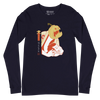 Halloween Pumpkin Japanese Ukiyo-e Unisex Long Sleeve Tee - Navy / S