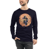 Halloween Skeleton Play Guitar Japanese Ukiyo-e Unisex Long Sleeve Tee -