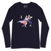 Samurai & Geisha Figure Skating Japanese Ukiyo-e Unisex Long Sleeve Tee - Samurai Original