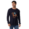 Onna Bugeisha Riding Horse Japanese Ukiyo-e Unisex Long Sleeve Tee - Samurai Original