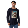 Samurai Hunts Sasquatch Japanese Ukiyo-e Unisex Long Sleeve Tee -