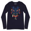 Samurai Mask with Fiery Eyes Ukiyo-e Unisex Long Sleeve Tee