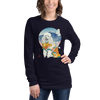 Poodle Dog Japanese Ukiyo-e Unisex Long Sleeve Tee - Samurai Original