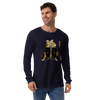 Samurai Playing the Conga Drums Ukiyo-e Unisex Long Sleeve Tee