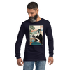 Samurai Reading Books Japanese Ukiyo-e Unisex Long Sleeve Tee 2