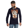 Halloween Cat Maneki Neko & Jason Voorhees Mask Unisex Long Sleeve Tee