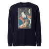 Samurai Ukulele String Instrument Ukiyo-e Unisex Long Sleeve Tee