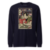 Samurai Reading Books Library Ukiyo-e Unisex Long Sleeve Tee