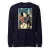 Samurai Banjo Player Music Ukiyo-e Unisex Long Sleeve Tee